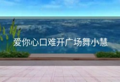 爱你心口难开广场舞小慧