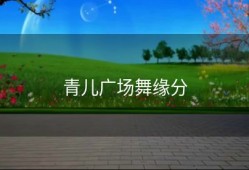 青儿广场舞缘分