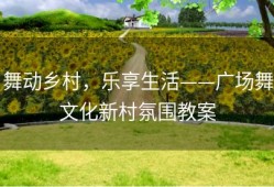 舞动乡村，乐享生活——广场舞文化新村氛围教案