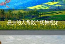 最亲的人背影广场舞视频