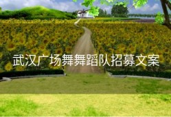 武汉广场舞舞蹈队招募文案