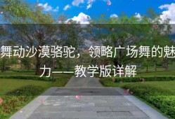 舞动沙漠骆驼，领略广场舞的魅力——教学版详解