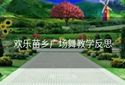欢乐苗乡广场舞教学反思