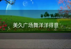 美久广场舞洋洋得意