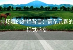 广场舞的绚烂背景：荷花元素的视觉盛宴