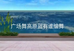 广场舞高原蓝有谁编舞